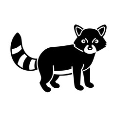 raccoon icon, raccoon silhouette vector illustration-simple silhouette illustration of raccoon, perfect for raccoon logos and icons