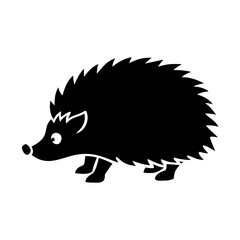 hedgehog icon, hedgehog silhouette vector illustration-simple silhouette illustration of hedgehog, perfect for hedgehog logos and icons