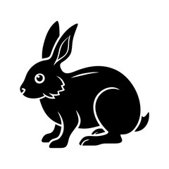 rabbit icon, rabbit silhouette vector illustration-simple silhouette illustration of rabbit, perfect for rabbit logos and icons