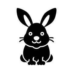rabbit icon, rabbit silhouette vector illustration-simple silhouette illustration of rabbit, perfect for rabbit logos and icons