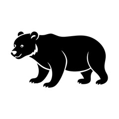 bear icon, bear silhouette vector illustration-simple silhouette illustration of bear, perfect for bear logos and icons