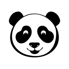 panda icon, panda silhouette vector illustration-simple silhouette illustration of panda, perfect for panda logos and icons