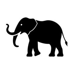 elephant icon, elephant silhouette vector illustration-simple silhouette illustration of elephant, perfect for elephant logos and icons