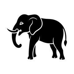 elephant icon, elephant silhouette vector illustration-simple silhouette illustration of elephant, perfect for elephant logos and icons