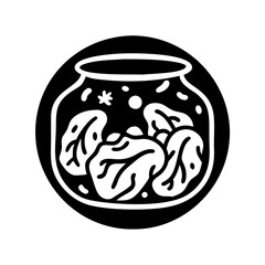 fermented kimchi icon, fermented kimchi silhouette vector illustration-simple silhouette illustration of fermented kimchi, perfect for fermented kimchi logos and icons