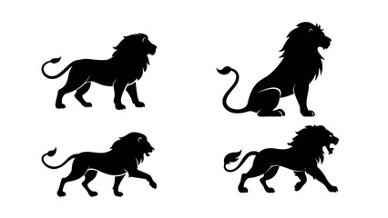 A Powerful Lion Silhouette Design
