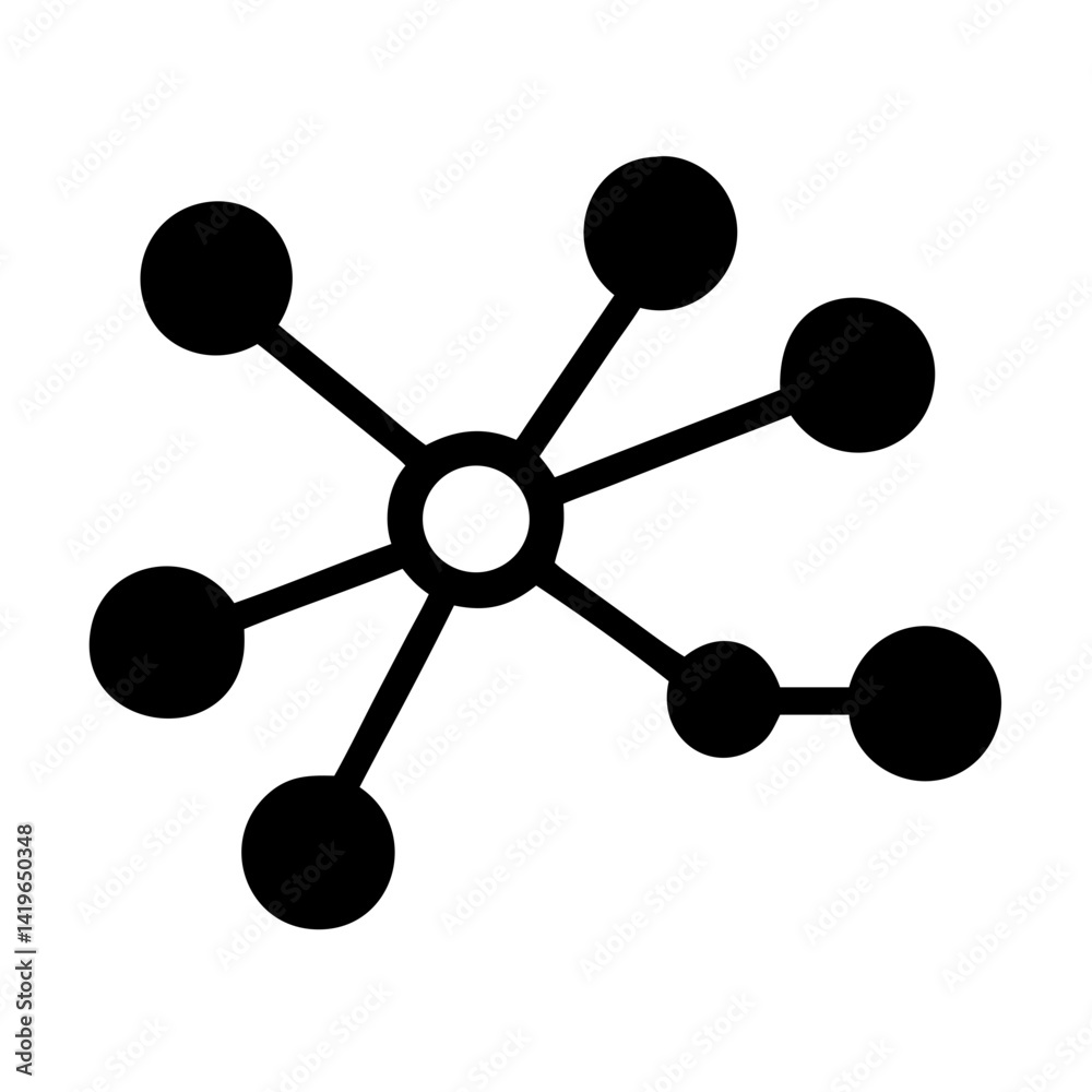 Poster network connection node structure diagram connection point network technology connection diagram ico