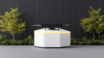 Modern outdoor cooking station