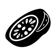 cucumber slice icon, cucumber slice silhouette vector illustration-simple silhouette illustration of cucumber slice, perfect for cucumber slice logos and icons