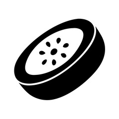 cucumber slice icon, cucumber slice silhouette vector illustration-simple silhouette illustration of cucumber slice, perfect for cucumber slice logos and icons