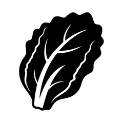 romaine lettuce icon, romaine lettuce silhouette vector illustration-simple silhouette illustration of romaine lettuce, perfect for romaine lettuce logos and icons