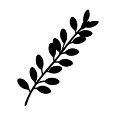 thyme sprig icon, thyme sprig silhouette vector illustration-simple silhouette illustration of thyme sprig, perfect for thyme sprig logos and icons
