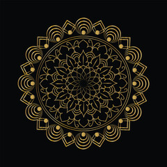 Beautiful golden mandala pattern background