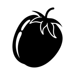 roma tomato icon, roma tomato silhouette vector illustration-simple silhouette illustration of roma tomato, perfect for roma tomato logos and icons