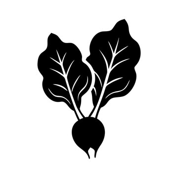 recommend clip art: beet greens icon, beet greens silhouette vector illustration-simple silhouette illustration of beet greens, perfect for beet greens logos and icons