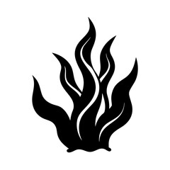seaweed icon, seaweed silhouette vector illustration-simple silhouette illustration of seaweed, perfect for seaweed logos and icons