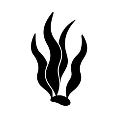 seaweed icon, seaweed silhouette vector illustration-simple silhouette illustration of seaweed, perfect for seaweed logos and icons