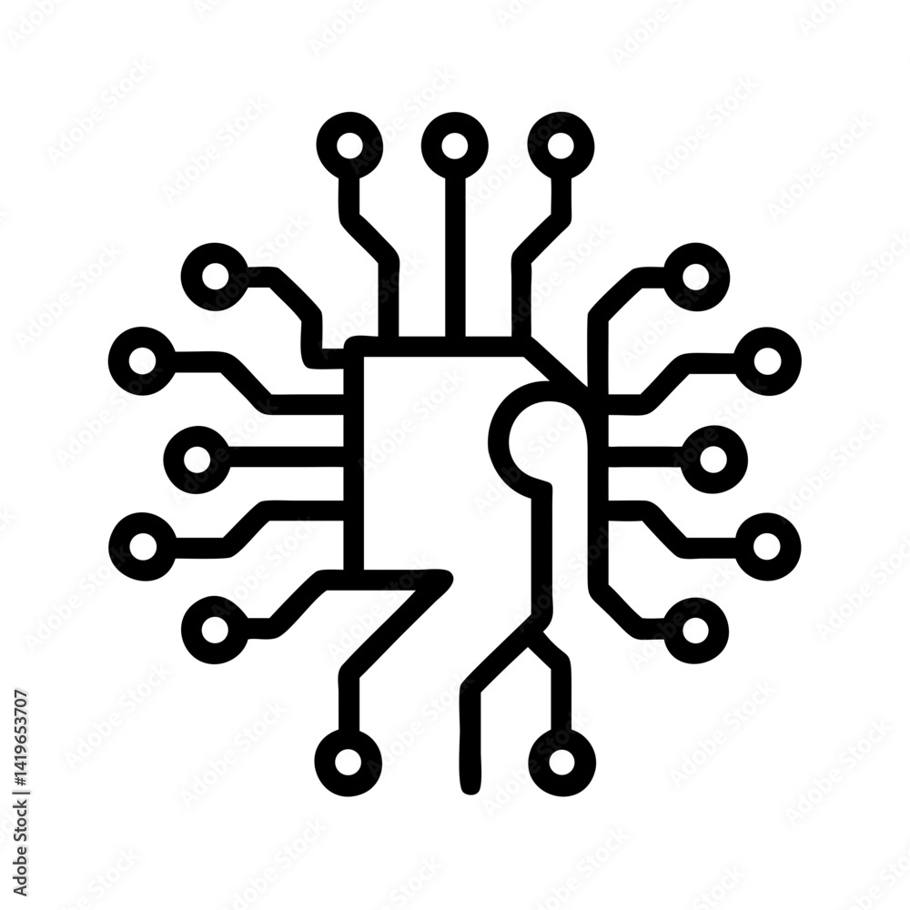Poster Technology circuit board chip processor microchip motherboard hardware electronics system design it
