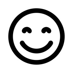 Smile emoji happy face icon vector graphic illustration cheerful smiling expression positive mood feeling
