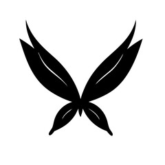 Black butterfly wings insect nature design illustration vector graphic silhouette art drawing icon logo