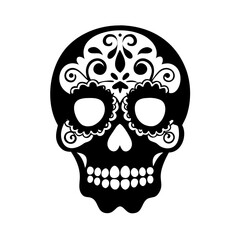 Sugar skull day of the dead dia de los muertos mexico skull halloween calavera floral design art