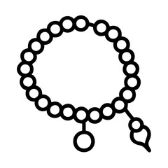 Find beautiful rosary beads necklace vector art illustration for religious prayer needs online