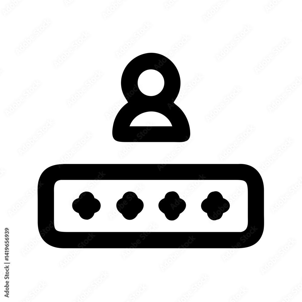 Poster secure login password account access authentication security protection privacy personal information
