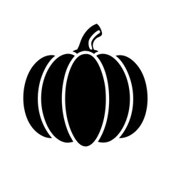 pumpkin icon, pumpkin silhouette vector illustration-simple silhouette illustration of pumpkin, perfect for pumpkin logos and icons