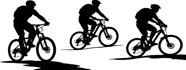 Silhouette Mountain biker