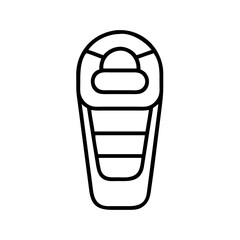 Sleeping bag vector icon illustration camping gear equipment for outdoor adventure and travel