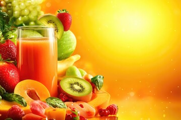 Fresh fruit juice with assorted fruits