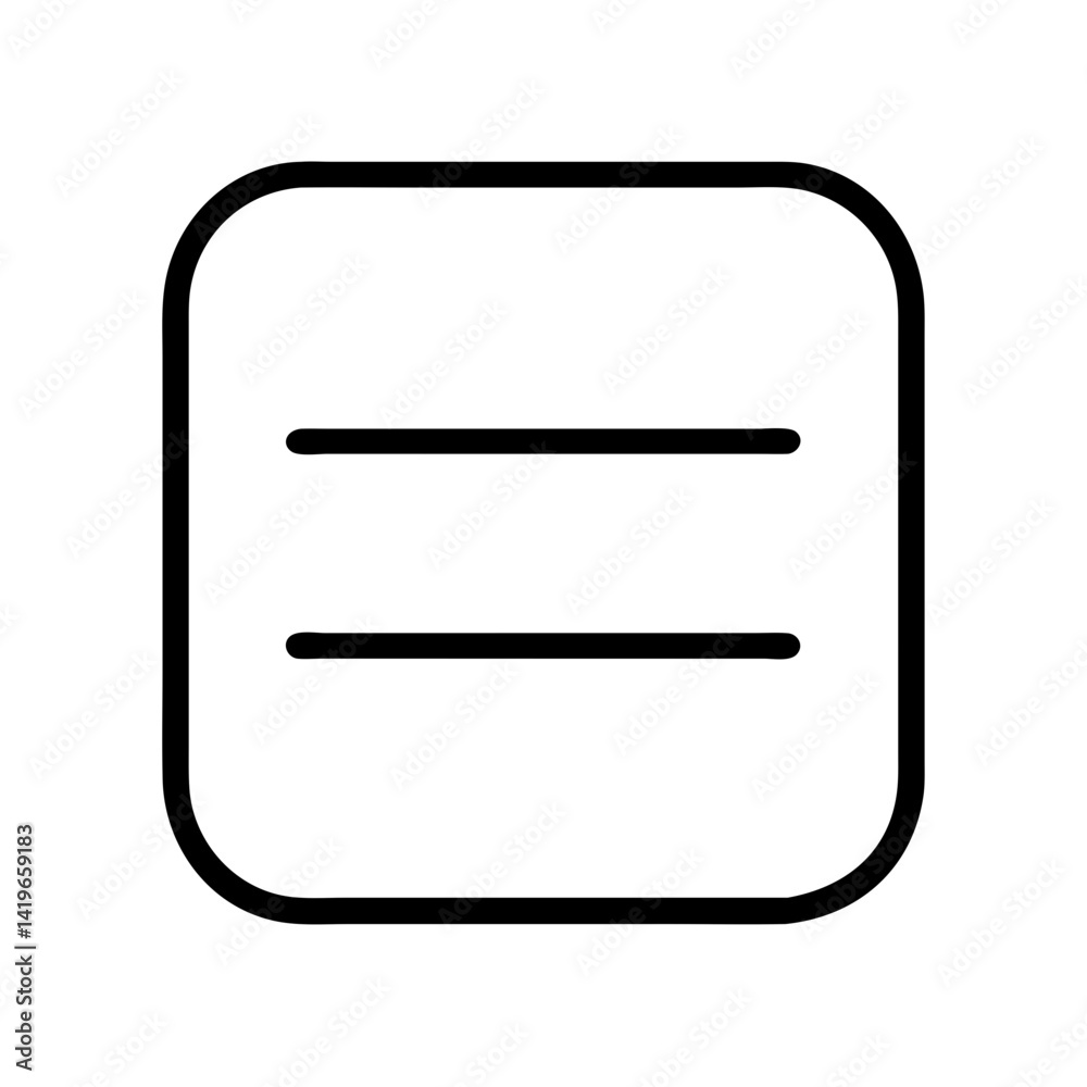 Poster Menu icon hamburger button navigation drawer mobile app interface design element vector graphic