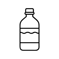 Outline drawing of a bottle for liquid medicine or essential oils vector illustration art, line art