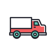 truck on white background