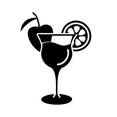 peach bellini icon, peach bellini silhouette vector illustration-simple silhouette illustration of peach bellini, perfect for peach bellini logos and icons