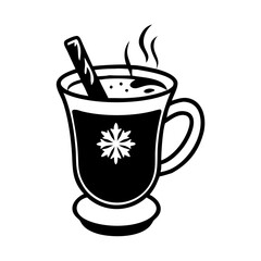 hot buttered rum icon, hot buttered rum silhouette vector illustration-simple silhouette illustration of hot buttered rum, perfect for hot buttered rum logos and icons