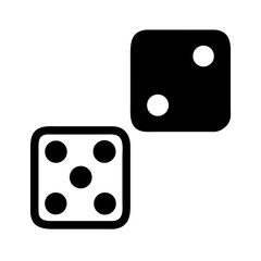 Dice game casino gambling luck risk chance number play leisure craps bet roll five two dots