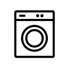 Washing machine laundry appliance washer clean clothes household domestic equipment icon vector graphic