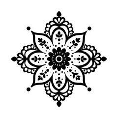 Intricate floral mandala design element for decoration and pattern with flower and ornament art