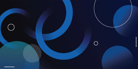 Abstract blue geometric background. Dynamic shapes composition. Vector illustration
