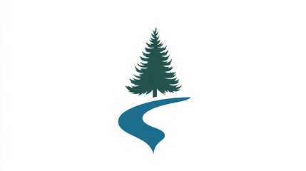 Fototapeta premium Forest River Flag Design
