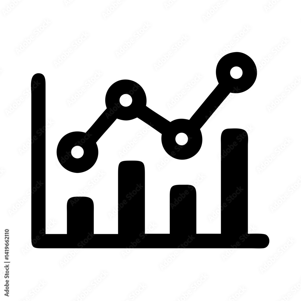 Poster data analysis report graph chart diagram business information statistics visualization trend line gr