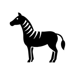 Zebra vector illustration african wildlife animal silhouette zoo safari mammal striped design equine art graphic