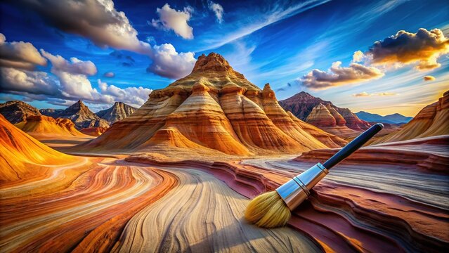 Desert Paintbrush Abstract Art