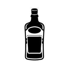 gin bottle icon, gin bottle silhouette vector illustration-simple silhouette illustration of gin bottle, perfect for gin bottle logos and icons