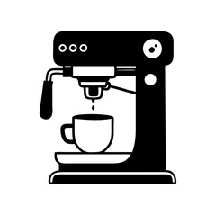 espresso machine icon, espresso machine silhouette vector illustration-simple silhouette illustration of espresso machine, perfect for espresso machine logos and icons