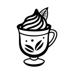 matcha latte icon, matcha latte silhouette vector illustration-simple silhouette illustration of matcha latte, perfect for matcha latte logos and icons