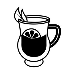 hot toddy icon, hot toddy silhouette vector illustration-simple silhouette illustration of hot toddy, perfect for hot toddy logos and icons