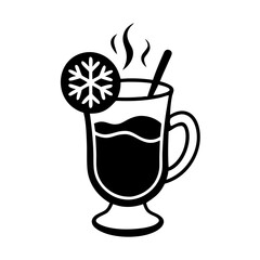 hot toddy icon, hot toddy silhouette vector illustration-simple silhouette illustration of hot toddy, perfect for hot toddy logos and icons