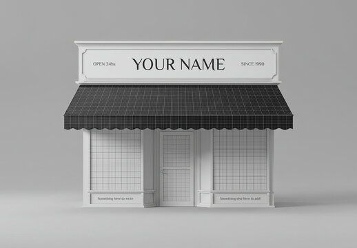 Full Store 3d Front Mockup